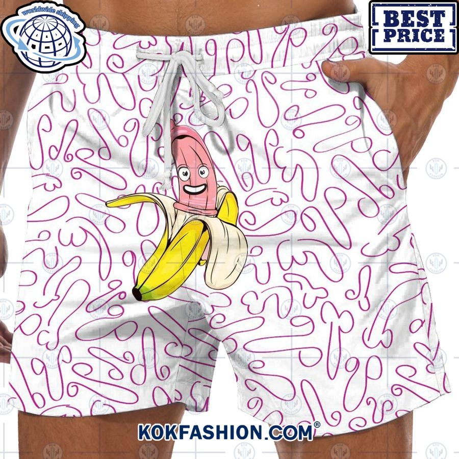 cocks and banana print beach shorts 2 980 Kokfashion.com