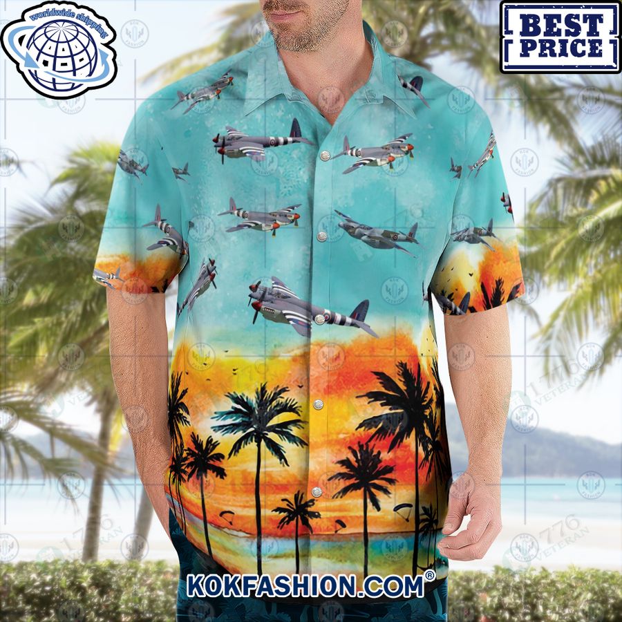 hawaiian shirt de havilland mosquito 4 545 Kokfashion.com