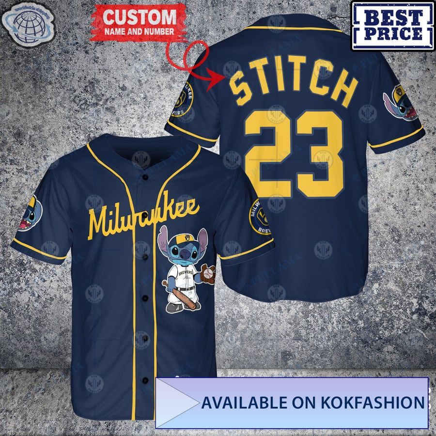 Milwaukee Brewers Snoopy Custom Name Baseball Jersey - USALast