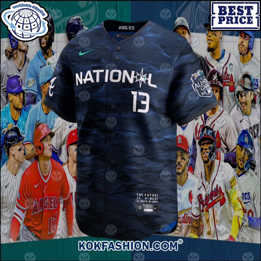 Ronald Acuna Jr National League 2023 MLB All Star Game Royal Jersey -   Worldwide Shipping