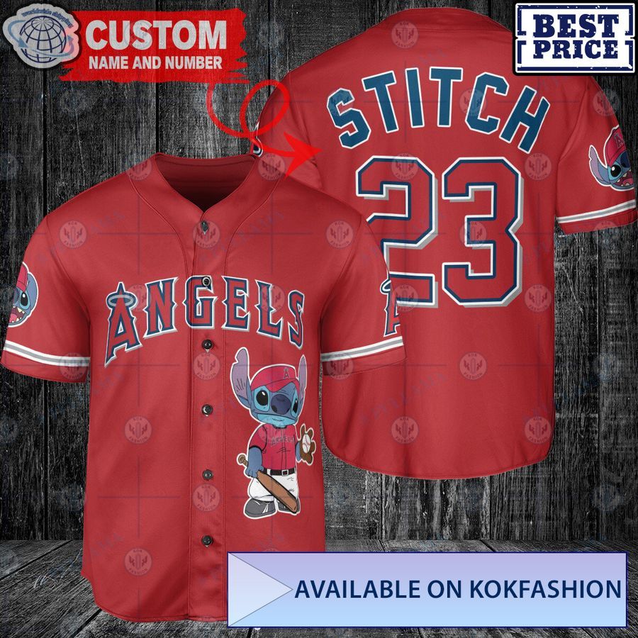 Stitch Los Angeles Angels Baseball Jersey 