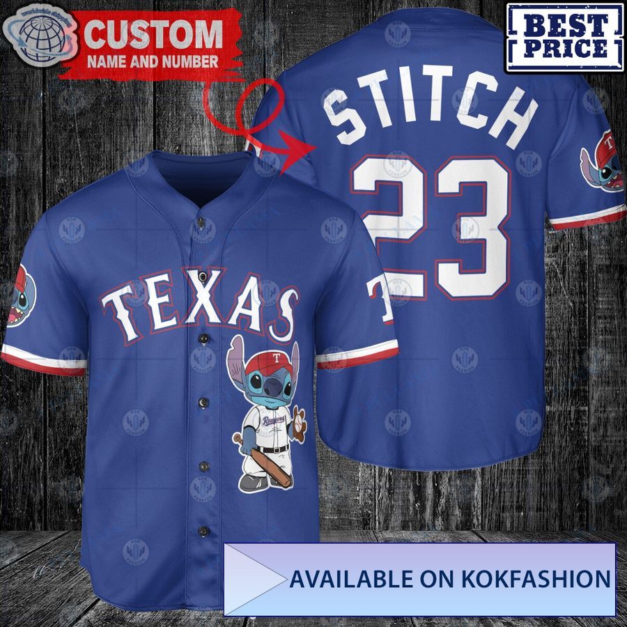 Texas Rangers Stitch custom Personalized Baseball Jersey