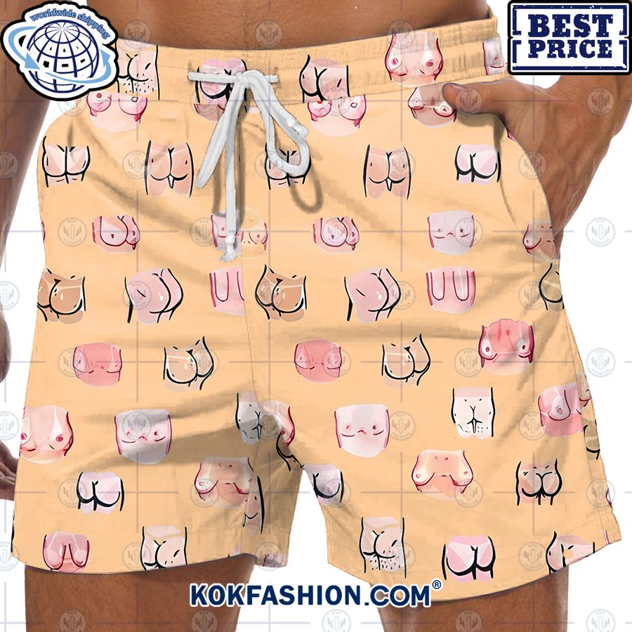 womens bust hip print beach shorts 3 227 Kokfashion.com