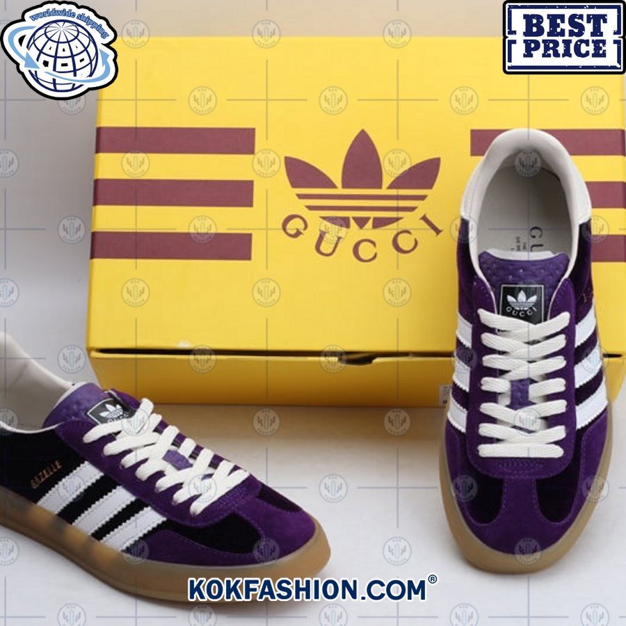 adidas x gucci gazelle sneaker violet 8 242 Kokfashion.com