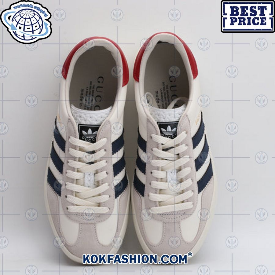 adidas x gucci gazelle sneaker white 3 409 Kokfashion.com