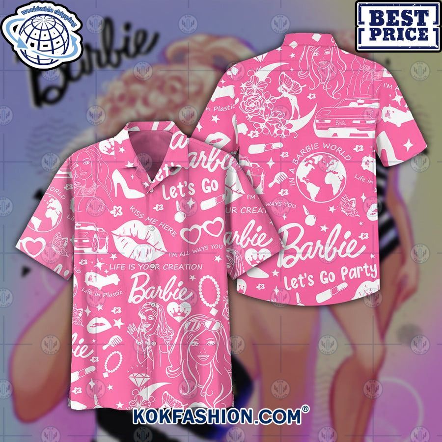 barbie lets go party hawaiian shirt 1 376 Kokfashion.com