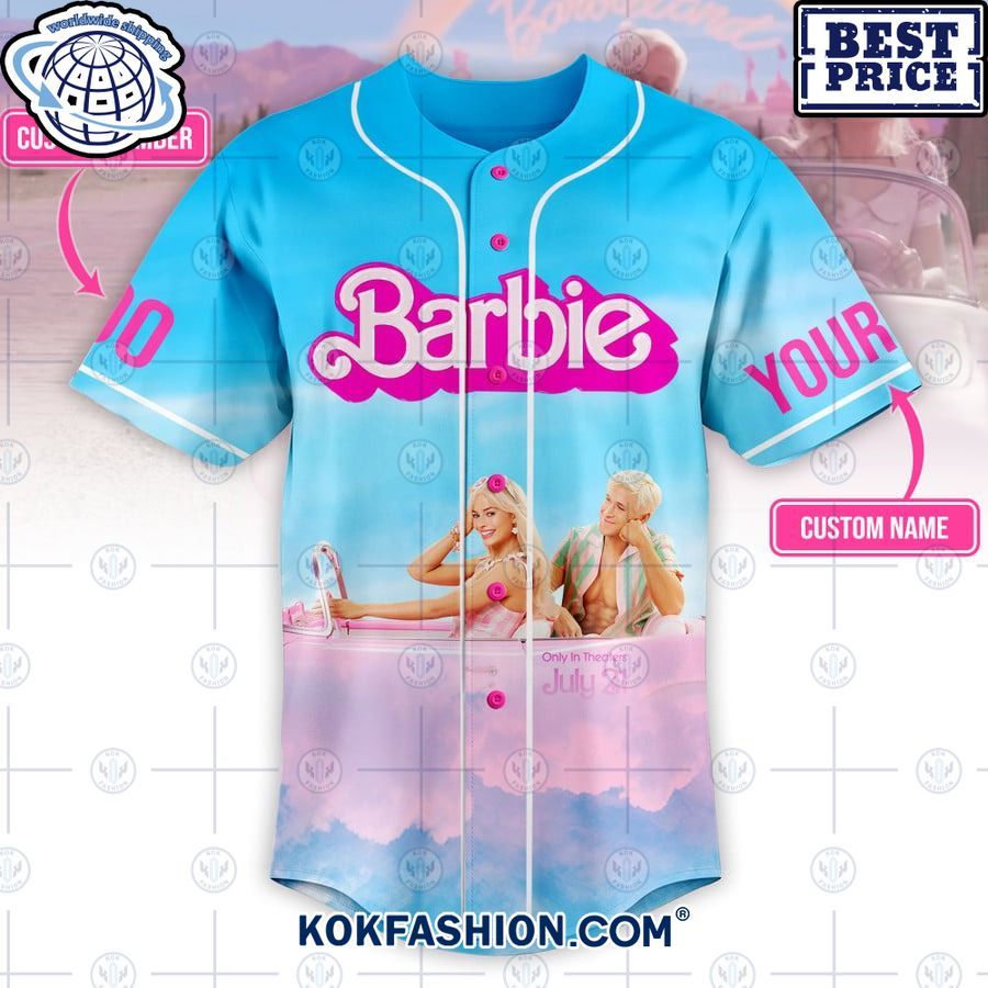barbie signature summer 2023 custom baseball jersey 2 659 Kokfashion.com