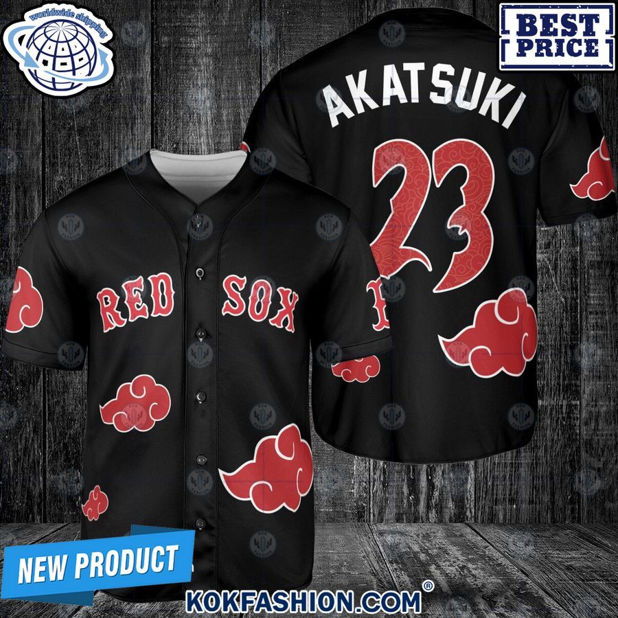 boston red sox naruto akatsuki custom baseball jersey 1 42 Kokfashion.com