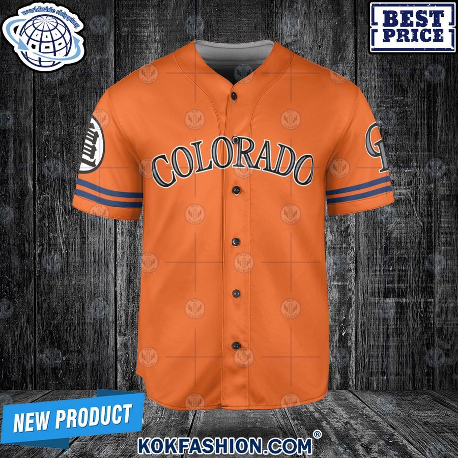 Colorado Rockies Dragon Ball Son Goku CUSTOM Baseball Jersey -   Worldwide Shipping