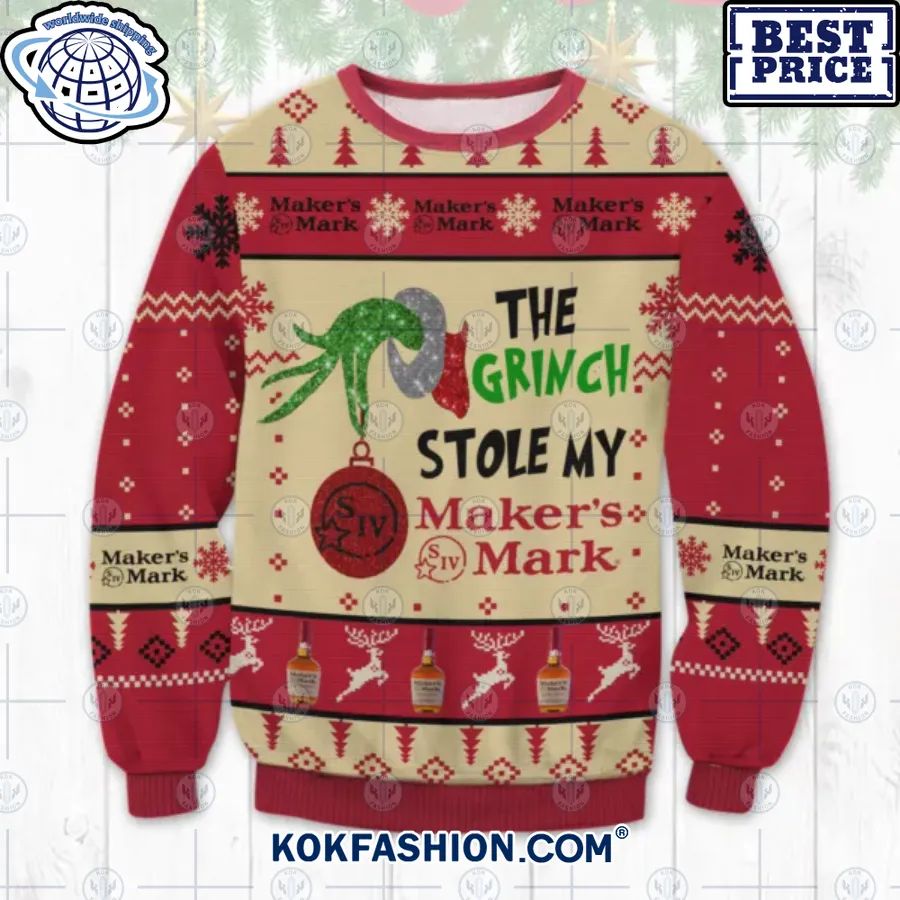 grinch stole makers mark ugly christmas sweater 1 370 Kokfashion.com
