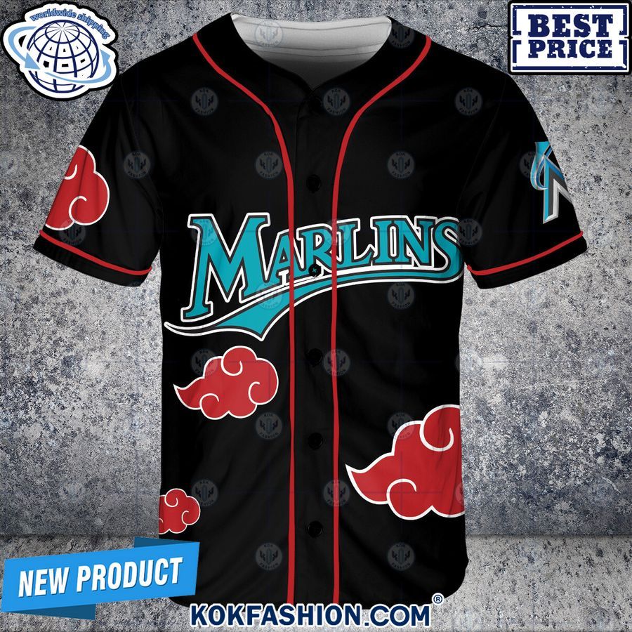 miami marlins akatsuki custom baseball jersey 2 406 Kokfashion.com