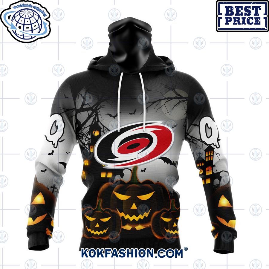 nhl carolina hurricanes pumpkin halloween design custom hoodie 4 770 Kokfashion.com