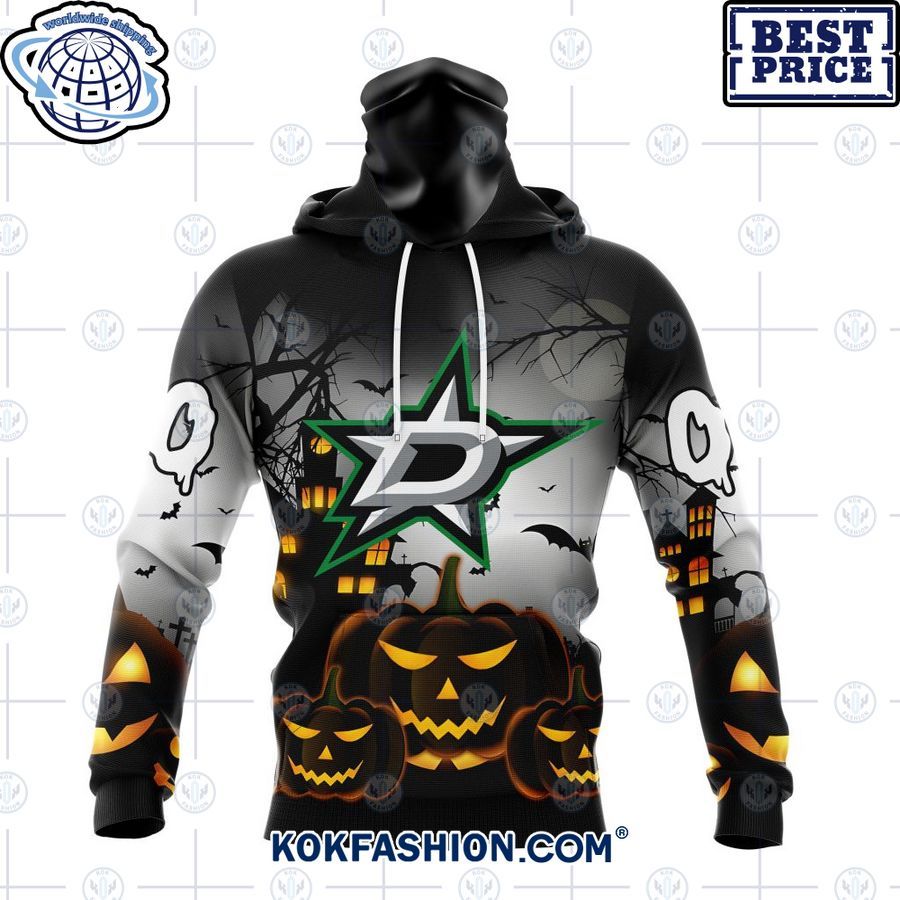 nhl dallas stars pumpkin halloween design custom hoodie 4 613 Kokfashion.com