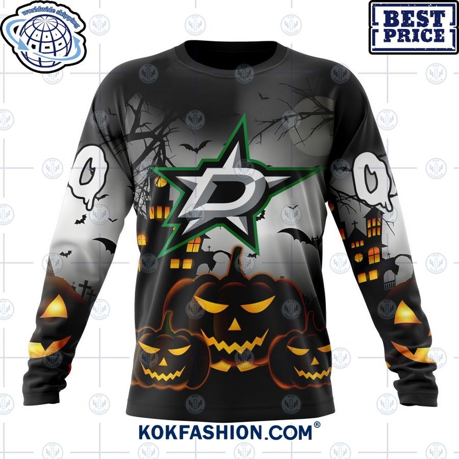 nhl dallas stars pumpkin halloween design custom hoodie 6 800 Kokfashion.com