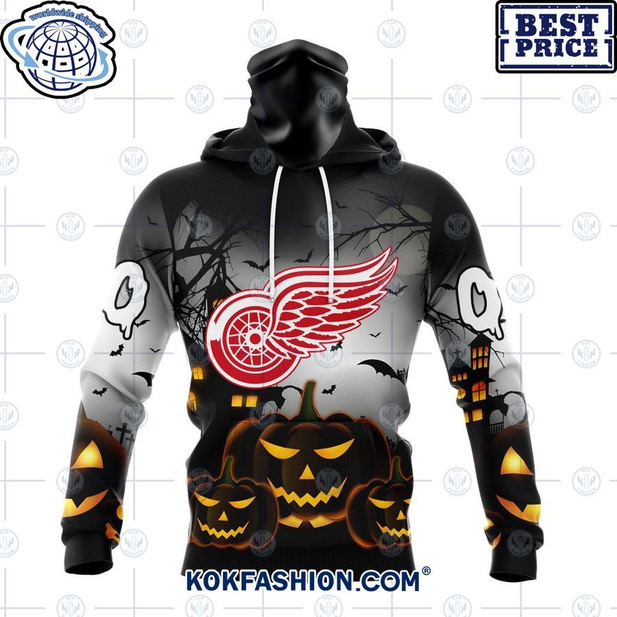 nhl detroit red wings pumpkin halloween design custom hoodie 4 55 Kokfashion.com