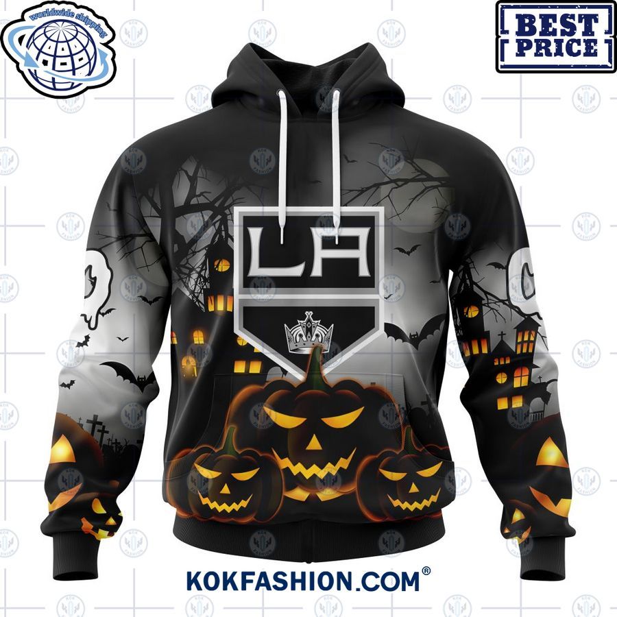 nhl los angeles kings pumpkin halloween design custom hoodie 1 426 Kokfashion.com