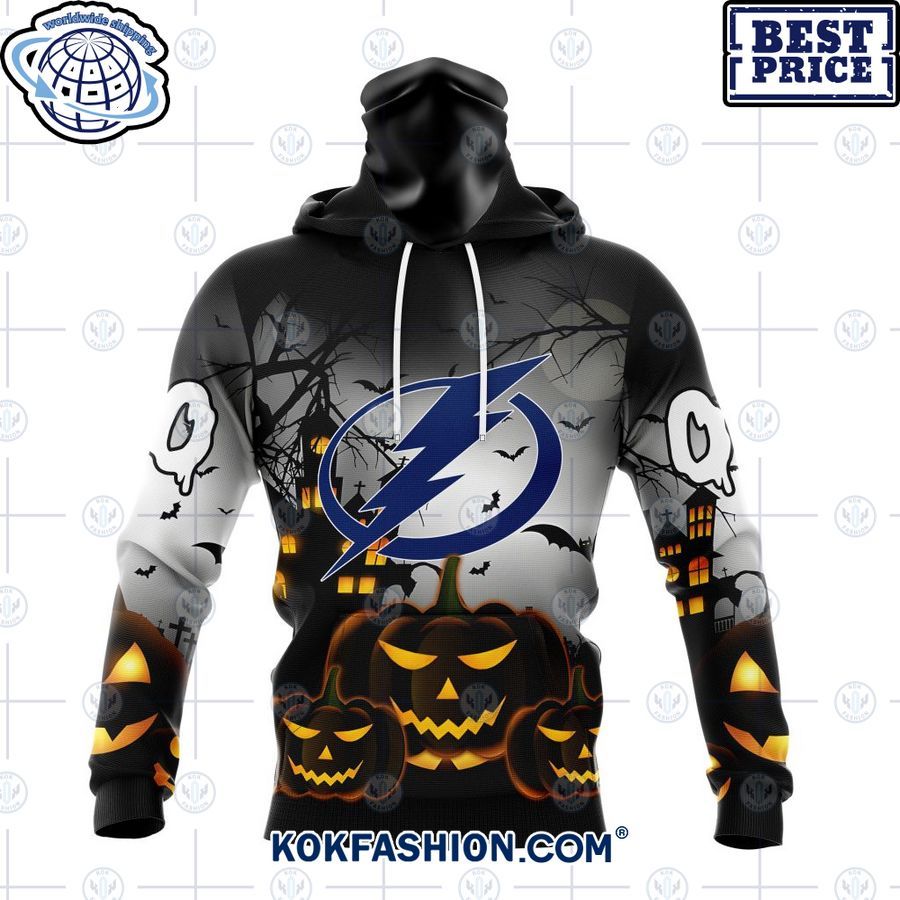 nhl tampa bay lightning pumpkin halloween design custom hoodie 4 20 Kokfashion.com