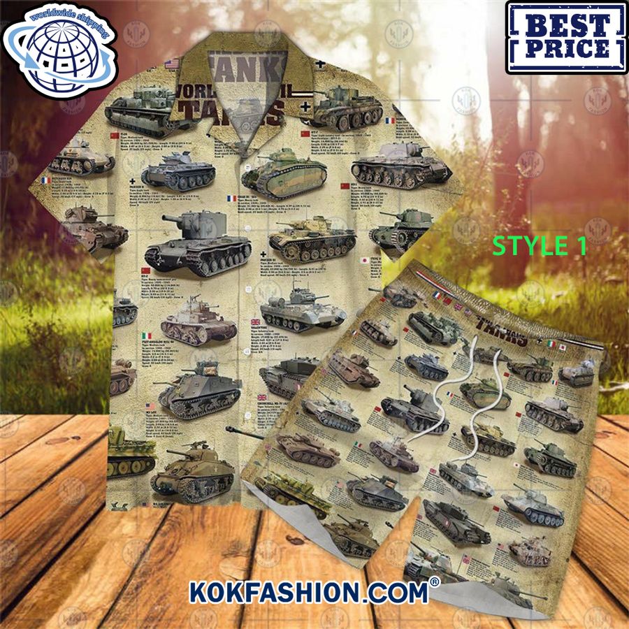 tanks in world war ii hawaiian shirt shorts 1 25 Kokfashion.com