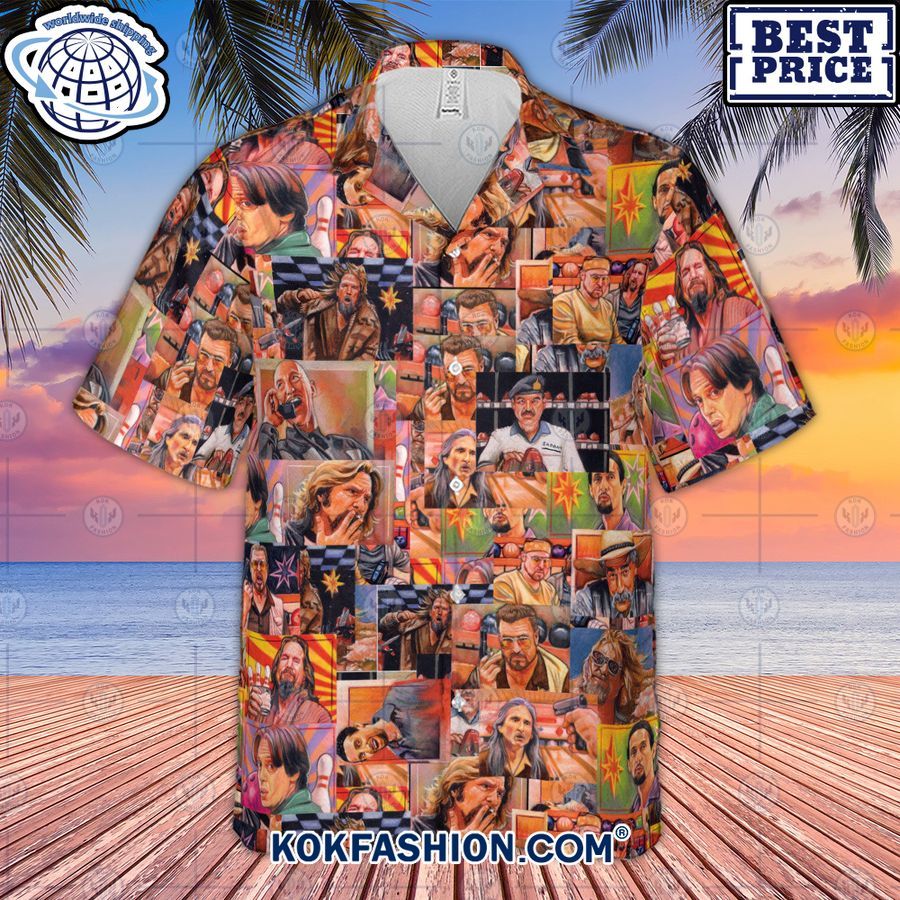 the big lebowski painting pattern hawaiian shirt 2 300 Kokfashion.com