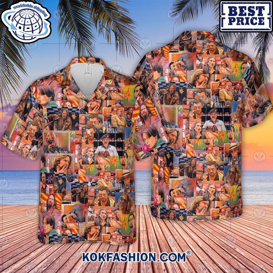 the big lebowski painting pattern hawaiian shirt 4 631 Kokfashion.com