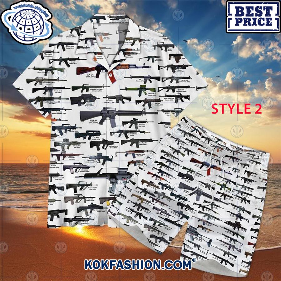 weapons of defense gun hawaiian shirt shorts 2 436 Kokfashion.com
