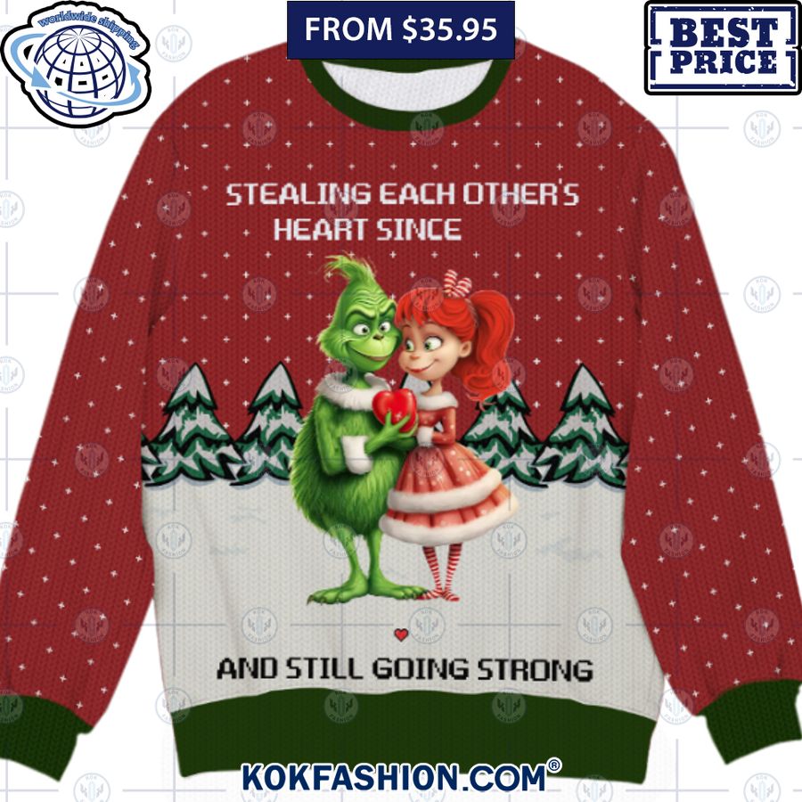 grinch steeling each others heart and still going strong custom sweater 8 333 Kokfashion.com