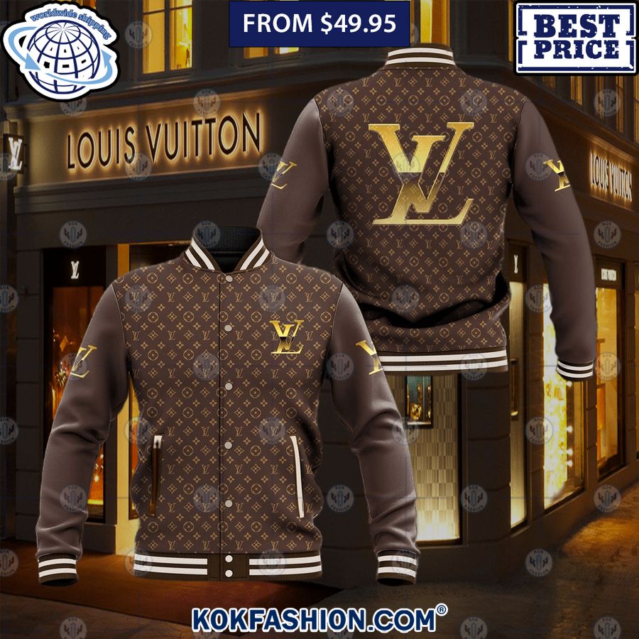 Louis Vuitton logo Varsity Baseball Jacket -  Worldwide  Shipping