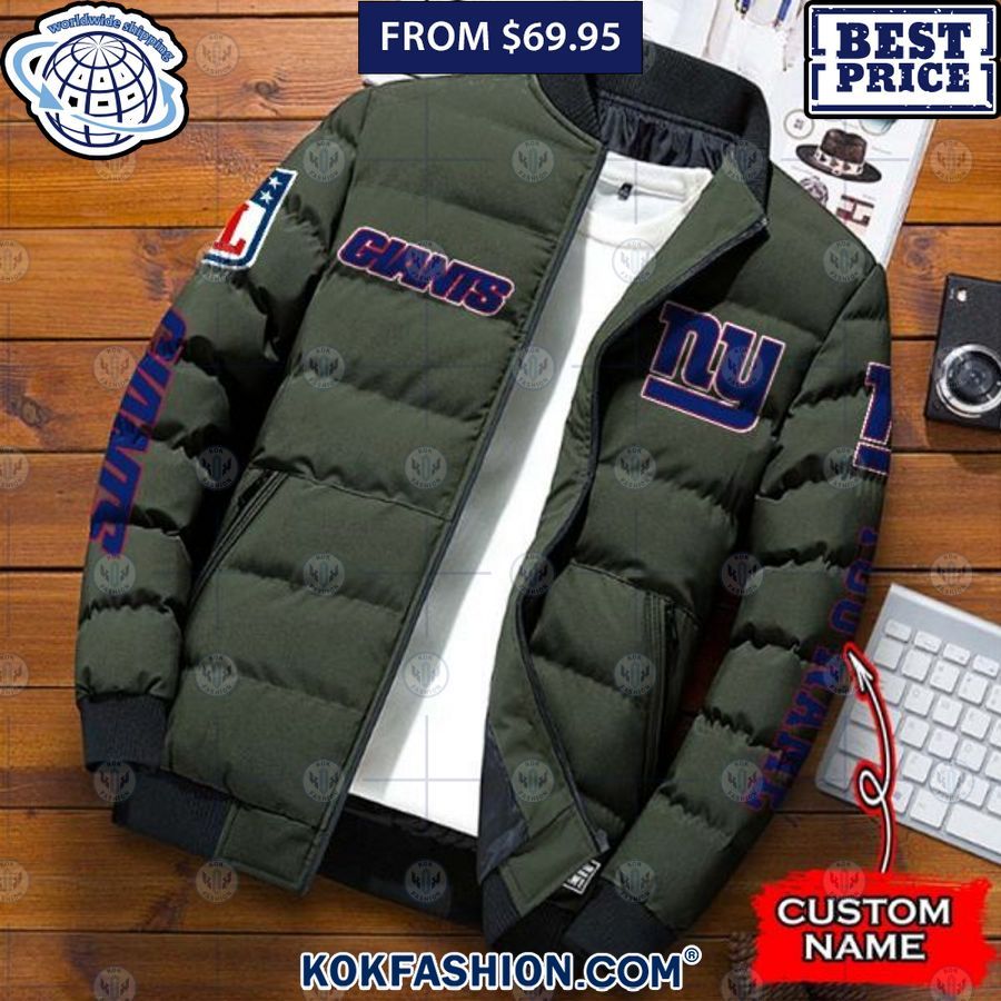 New York Giants CUSTOM Puffer Down Jacket 