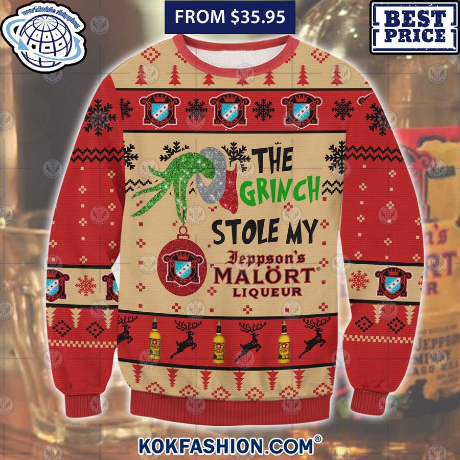 the grinch stole jeppson malort ugly christmas sweater 1 323 Kokfashion.com
