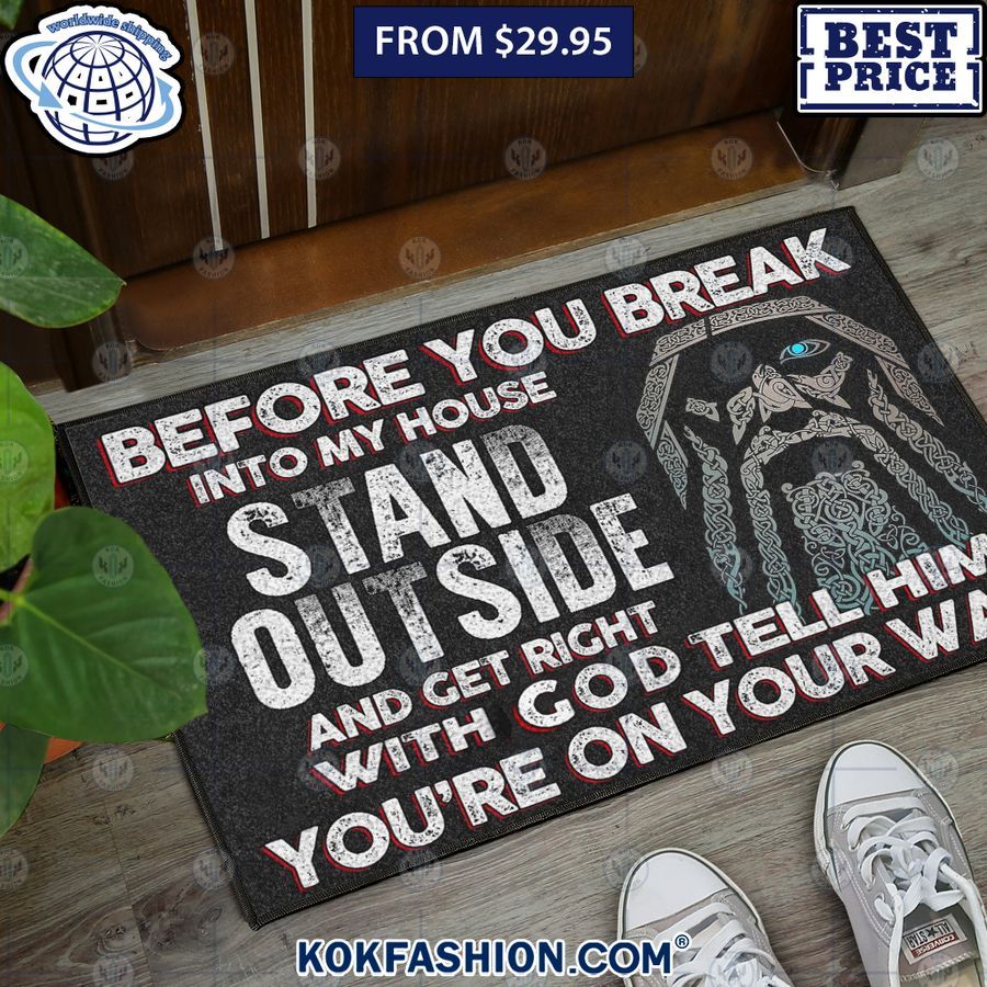 viking before you break into my house stand outside doormat 4 499 Kokfashion.com