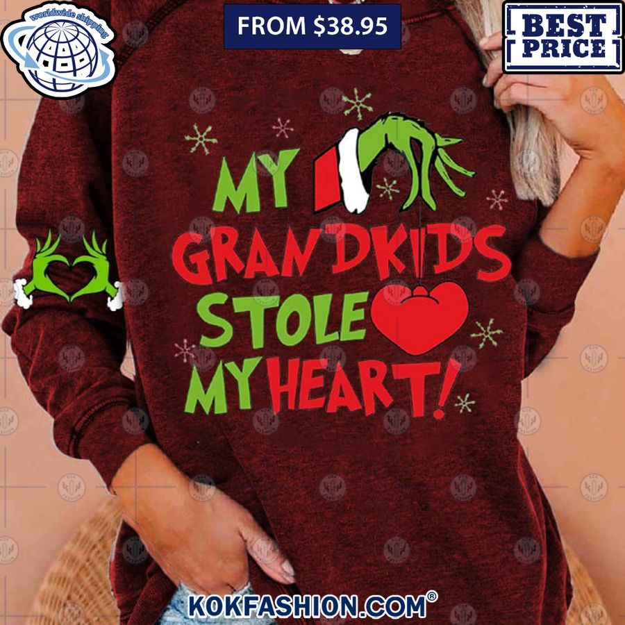 my grandkids stole my heart gricnh sweatshirt 3 396 Kokfashion.com