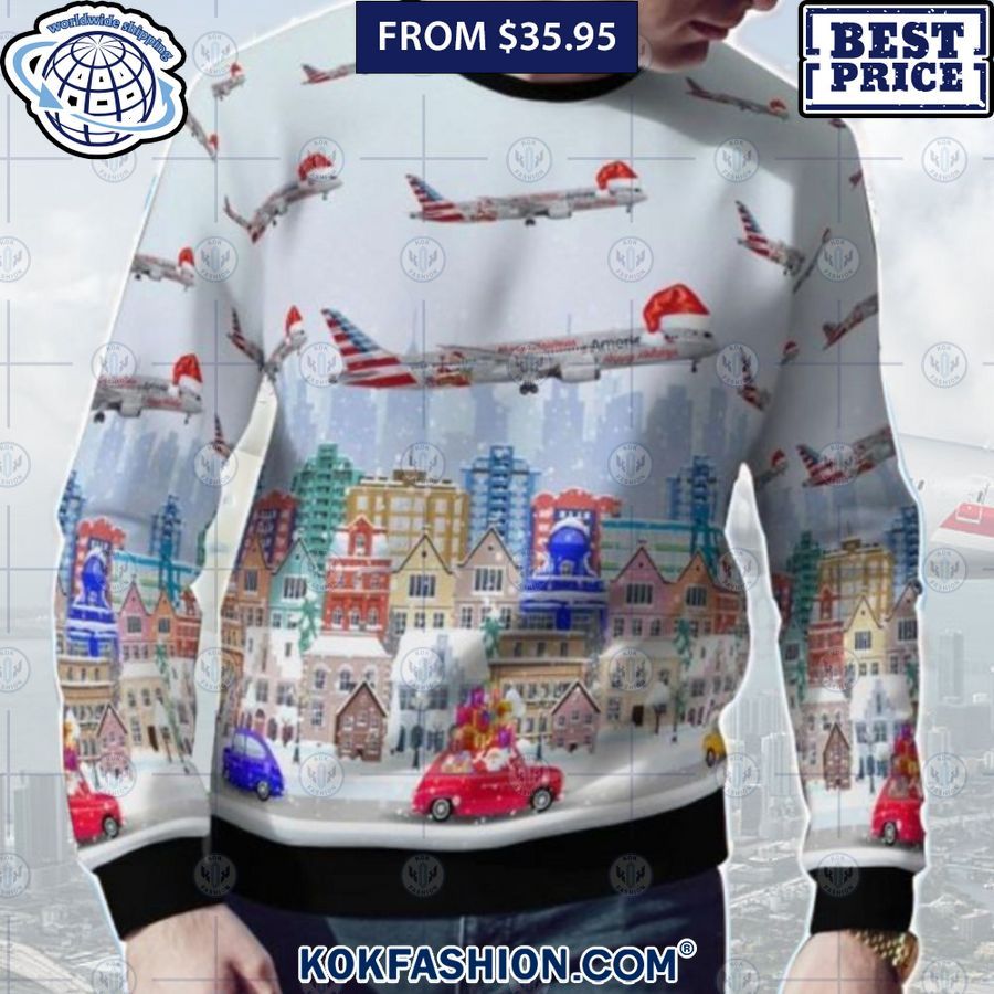 american airlines boeing 787 9 christmas sweater 3 226 Kokfashion.com