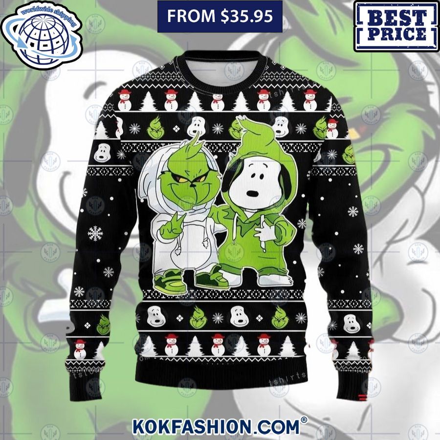 grinch snoopy christmas sweater 1 920 Kokfashion.com