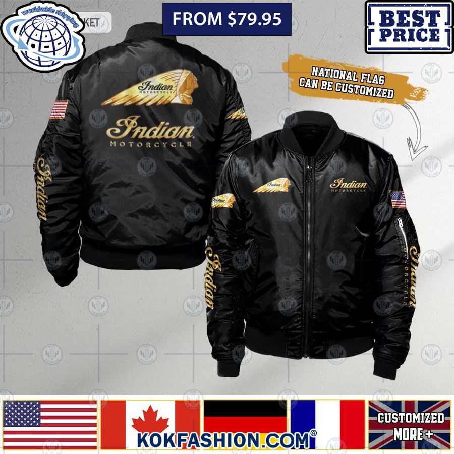 indian motorcycle custom national flag bomber jacket 1 755 Kokfashion.com