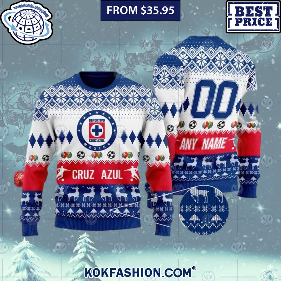 liga mx cruz azul custom sweater 1 81 Kokfashion.com