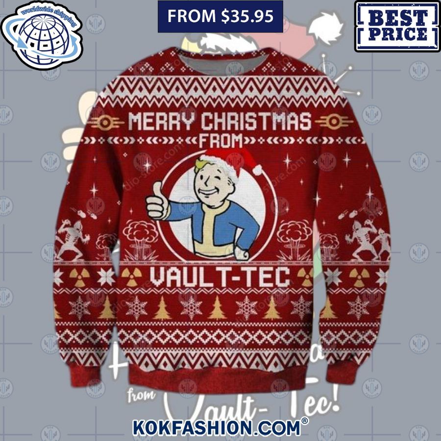 merry christmas from vault tec sweater 2 608 Kokfashion.com