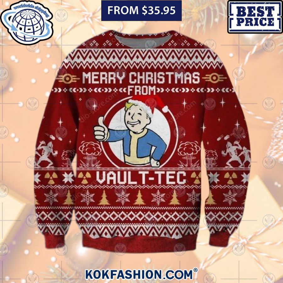 merry christmas from vault tec sweater 3 913 Kokfashion.com