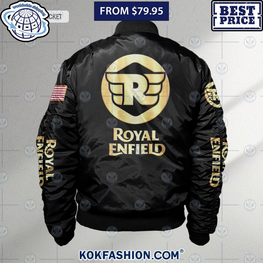 royal enfield custom national flag bomber jacket 3 249 Kokfashion.com