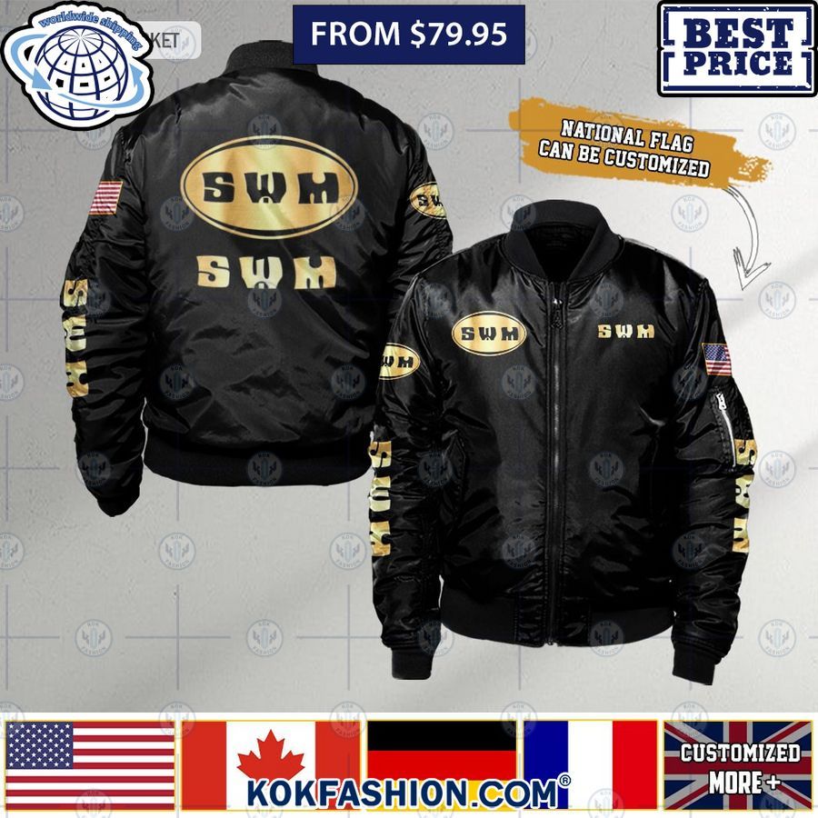 swm motorcycles custom national flag bomber jacket 1 984 Kokfashion.com