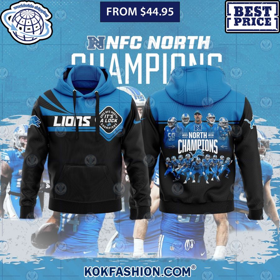 2023 NFC North Champions Detroit Lions Hoodie Cool DP