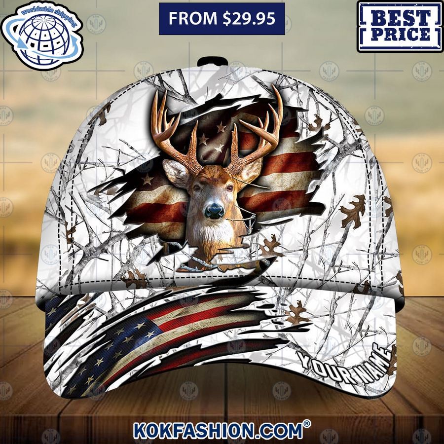 Deer Hunting US Flag Cap You look different and cute