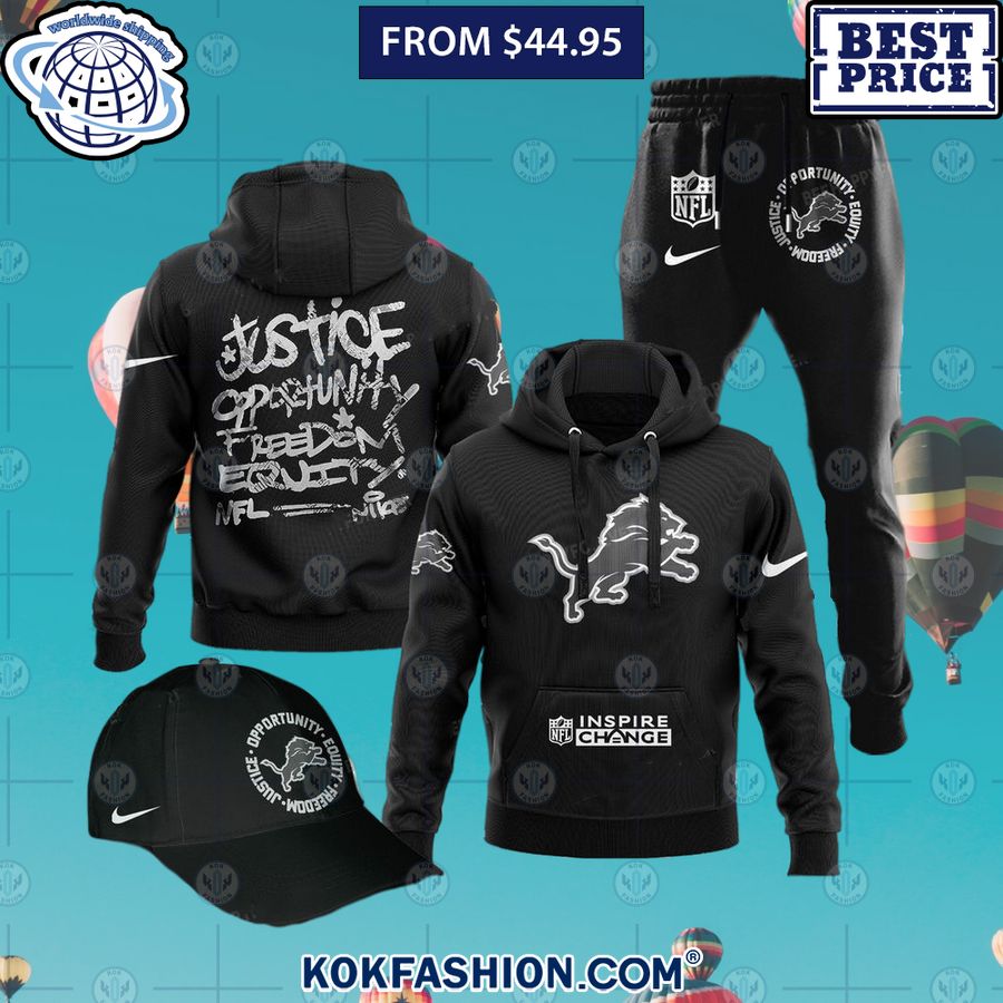 Detroit Lions Justice Opportunity Equity Freedom Hoodie You look handsome bro
