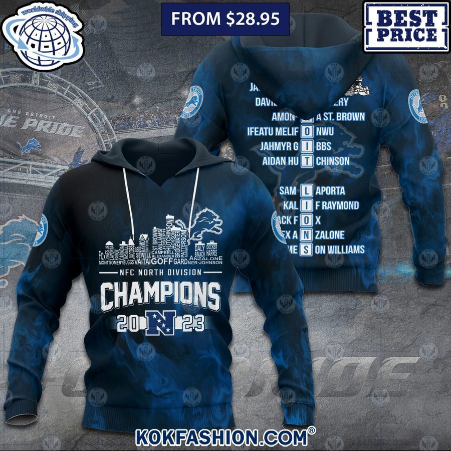 Detroit Lions NFC North Division Champions 2023 Shirt, Hoodie Coolosm