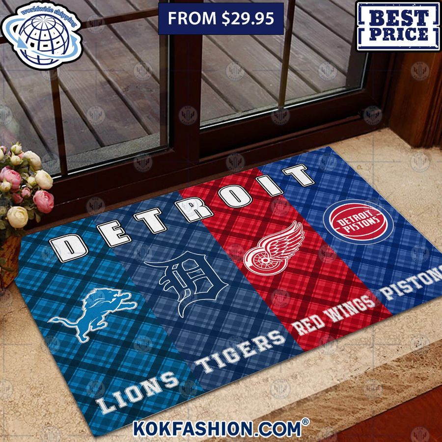 Detroit sports Custom Team Doormat I like your dress, it is amazing