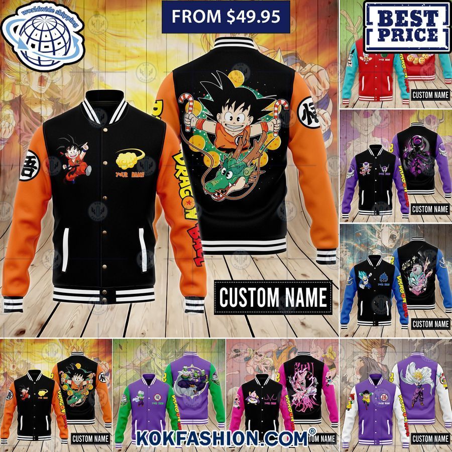 Dragon Ball Characters CUSTOM Baseball Jacket My favourite picture of yours