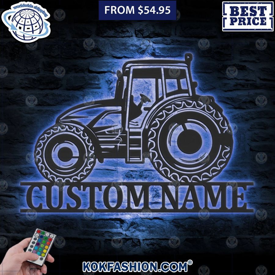 Farm Tractor CUSTOM Led Light Metal Sign Eye soothing picture dear