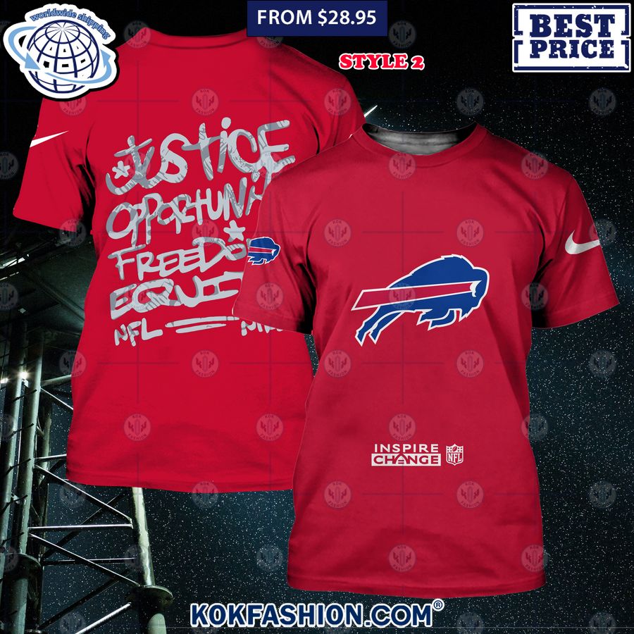 HOT Buffalo Bills Justice Inspire Change Shirt Stand easy bro