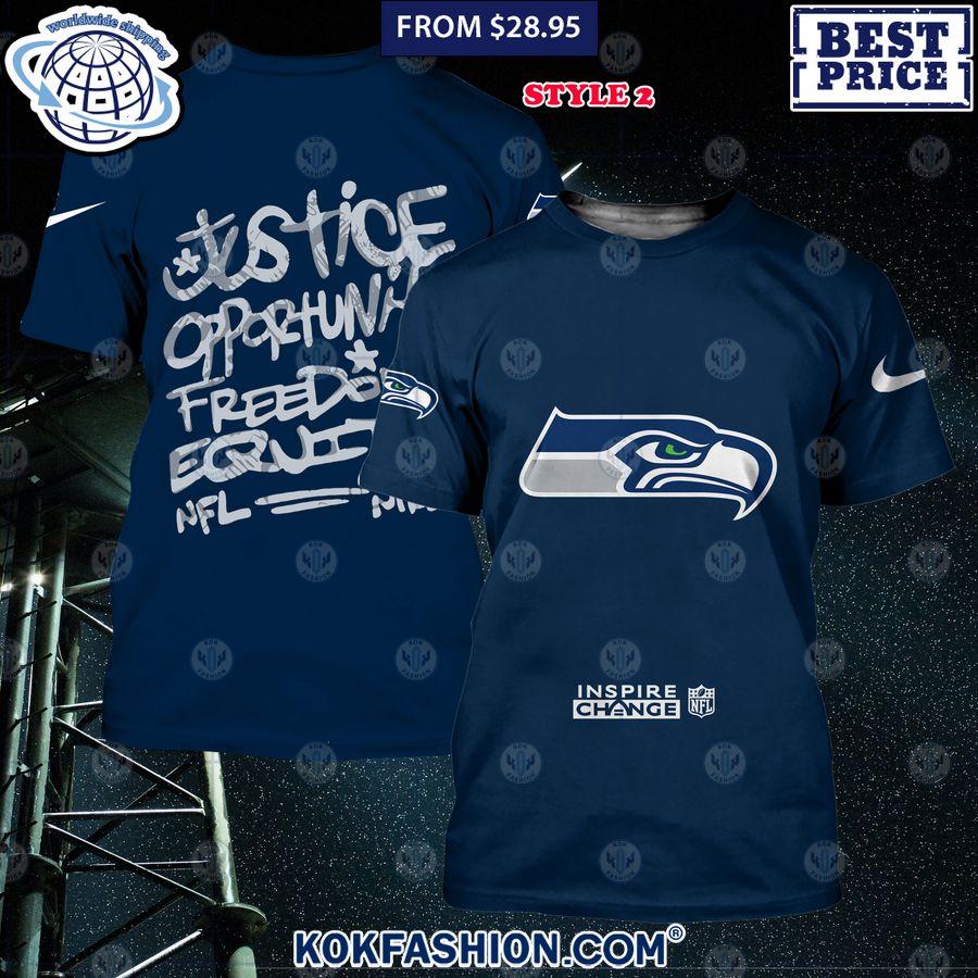 HOT Seattle Seahawks Justice Inspire Change Shirt You look elegant man