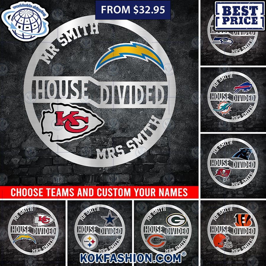 House Divided Mix Team Logo CUSTOM Metal Sign This is awesome and unique