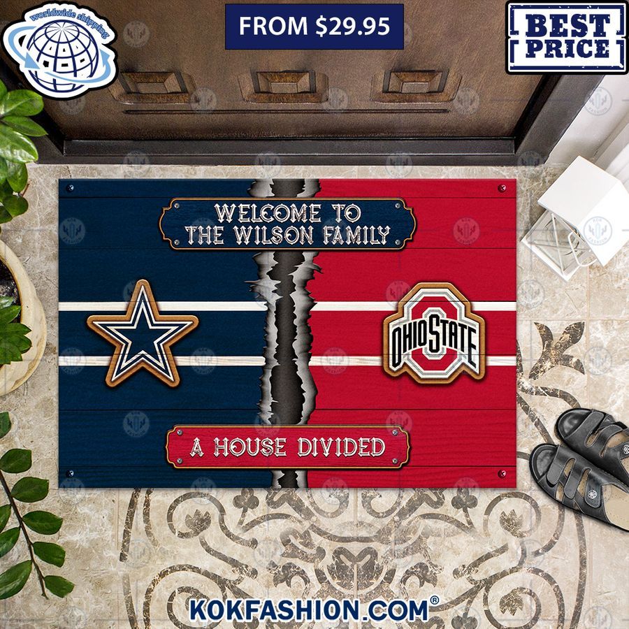 House Divided Wellcome To CUSTOM Team Doormat Stand easy bro
